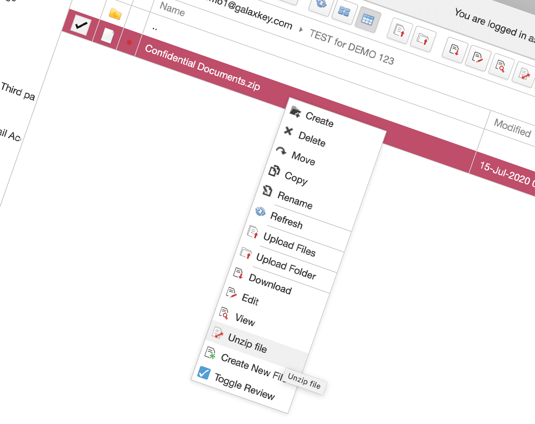 Workspace - Unzip and Move/Copy Files